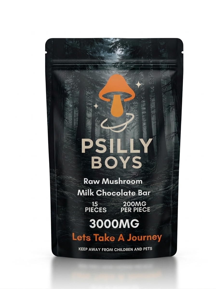 Psilly Boys – Raw Mushroom Milk Chocolate Bar (3000mg)